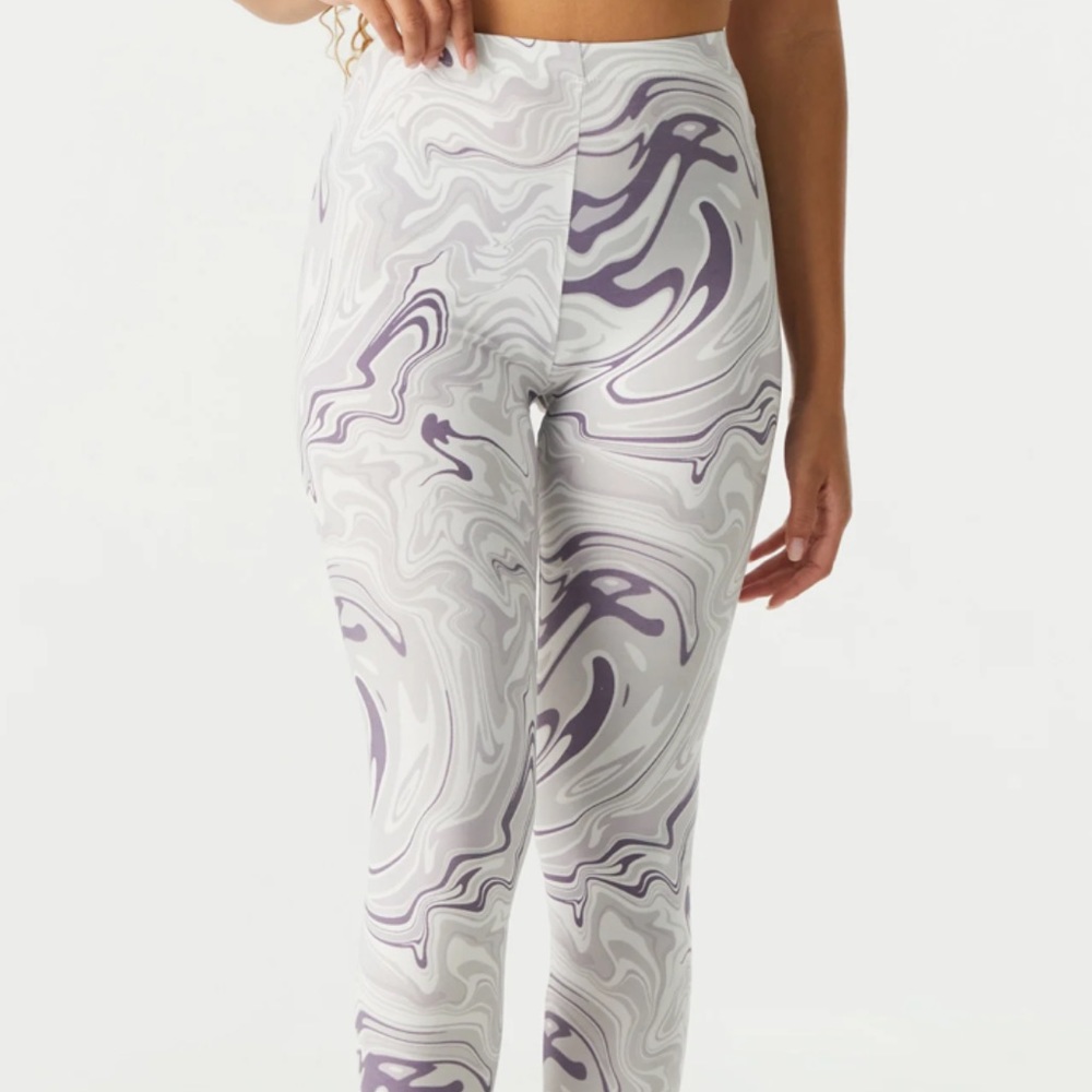 Soft Marble Print Lilac and white Legging Brand New Multi sizes